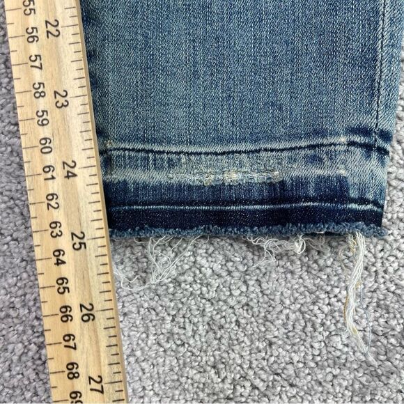 Citizens of Humanity Rocket Jean Women’s 27 Blue Crop Skinny High Rise Distress - Picture 10 of 12